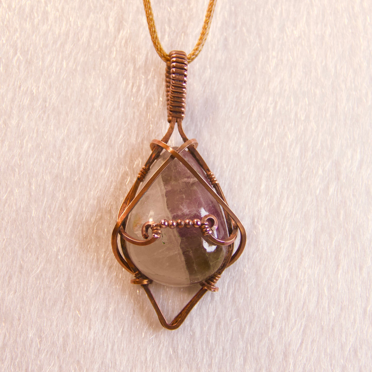 Amethyst Pendant in Copper