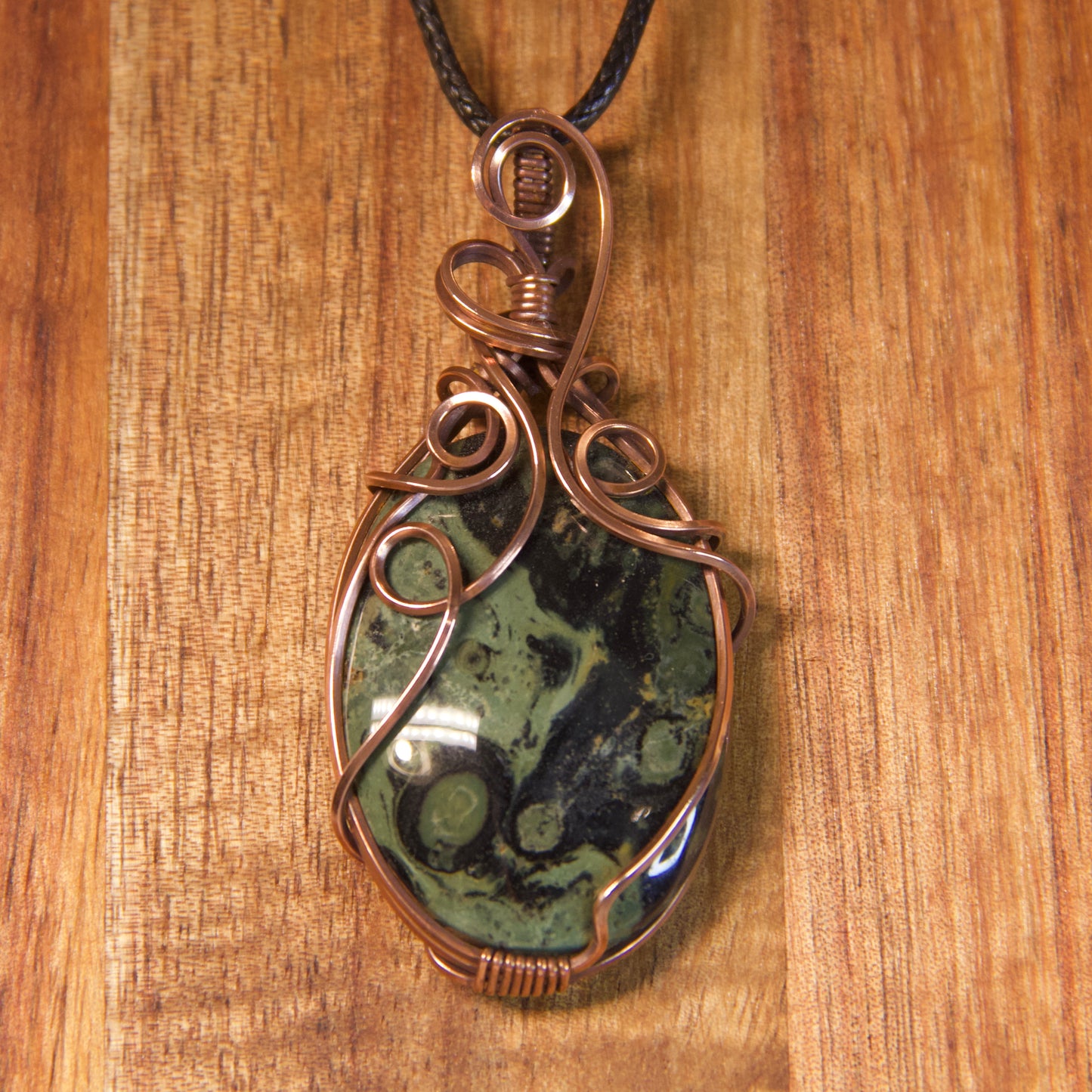 Kambaba Jasper Pendant in Copper
