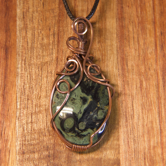 Kambaba Jasper Pendant in Copper